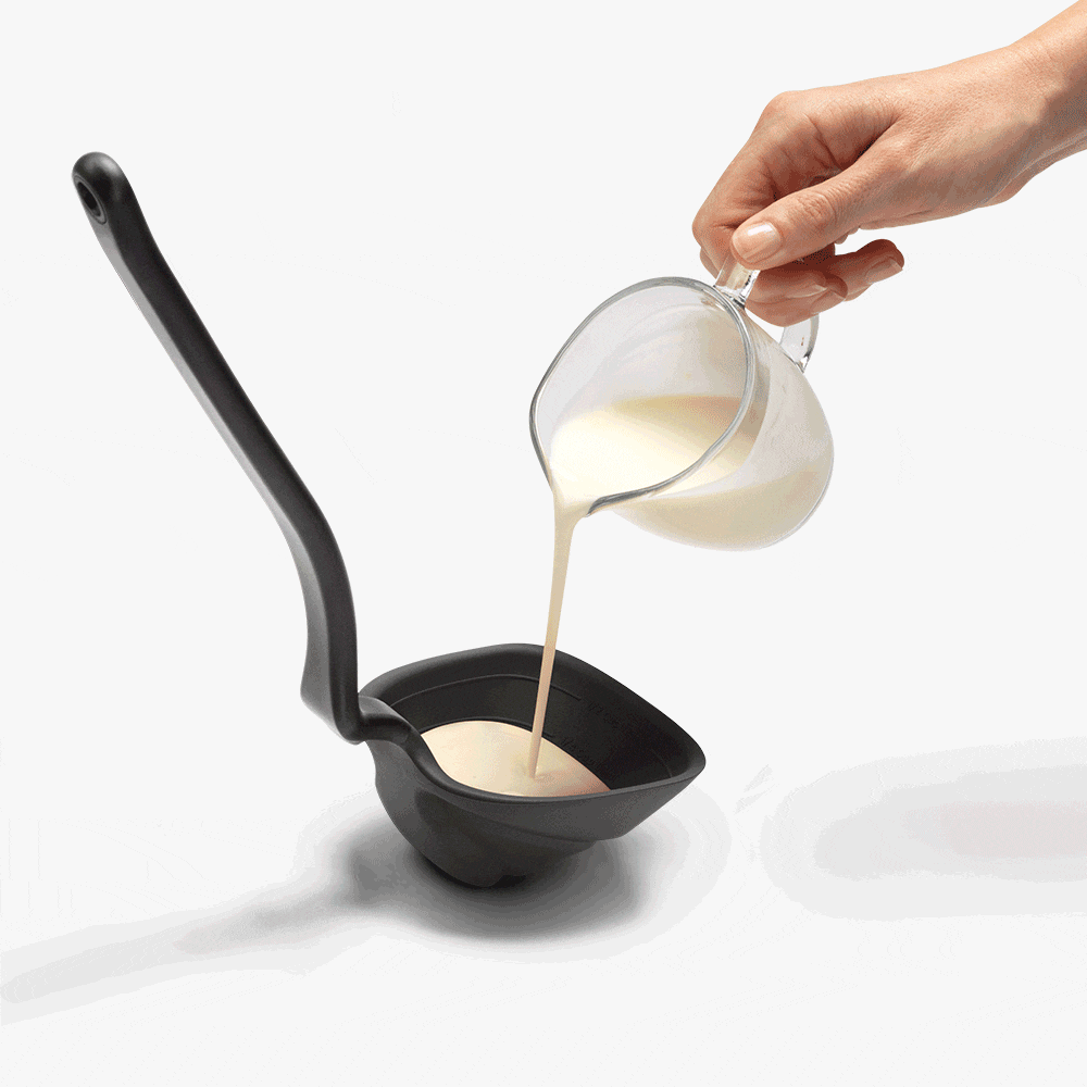 Dreamfarm Fladle Fold-Flat Silicone Ladle That Scoops It All