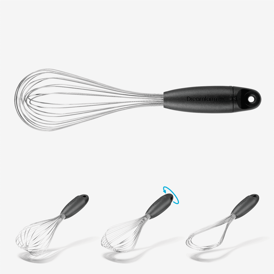 Dreamfarm Flisk 3-in-1 Adjustable Fold-Flat Whisk for Cooking & Baking