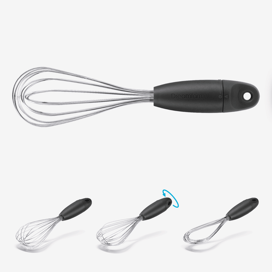 Dreamfarm Mini Flisk 3-in-1 Adjustable Fold-Flat Whisk for Cooking & Baking
