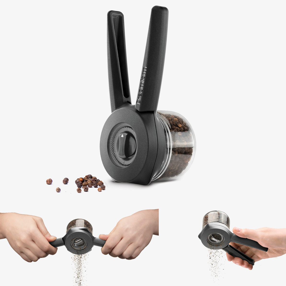 Dreamfarm Ortwo Lite One-Handed & Ergonomic Salt & Spice Grinder